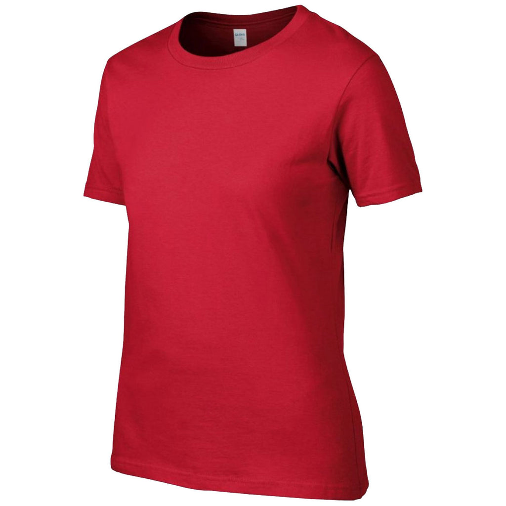 Gildan Women's Red Premium Cotton T-Shirt