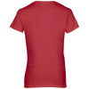 Gildan Women's Red Premium Cotton V Neck T-Shirt