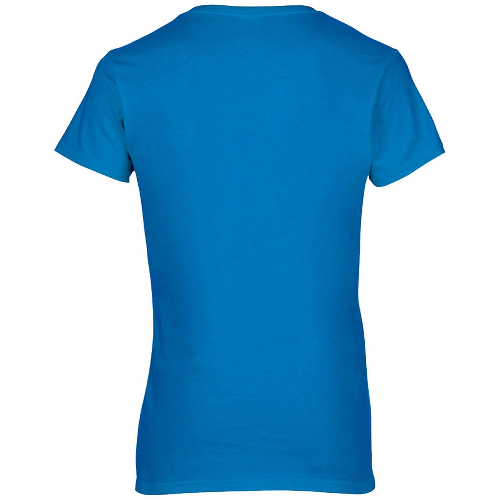 Gildan Women's Sapphire Premium Cotton V Neck T-Shirt