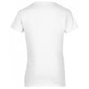 Gildan Women's White Premium Cotton V Neck T-Shirt