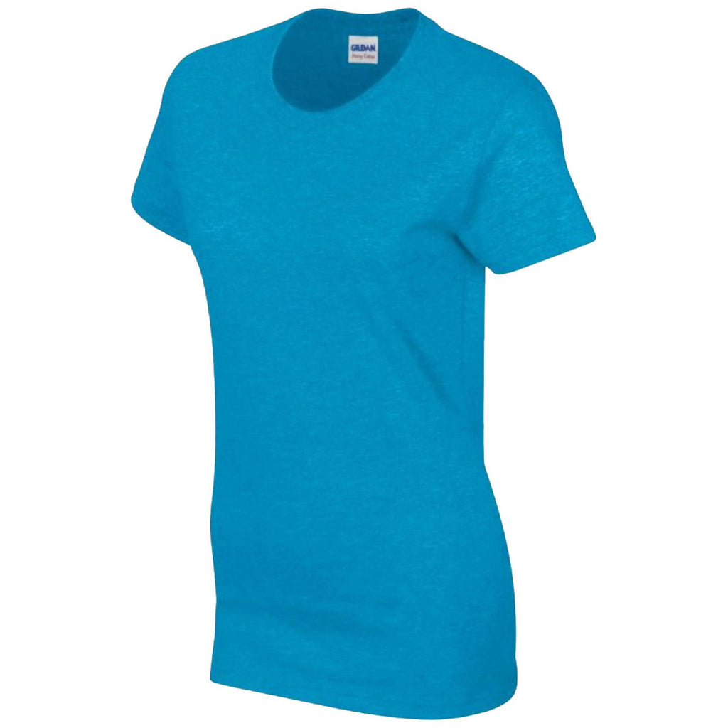 Gildan Women's Heather Sapphire Heavy Cotton T-Shirt