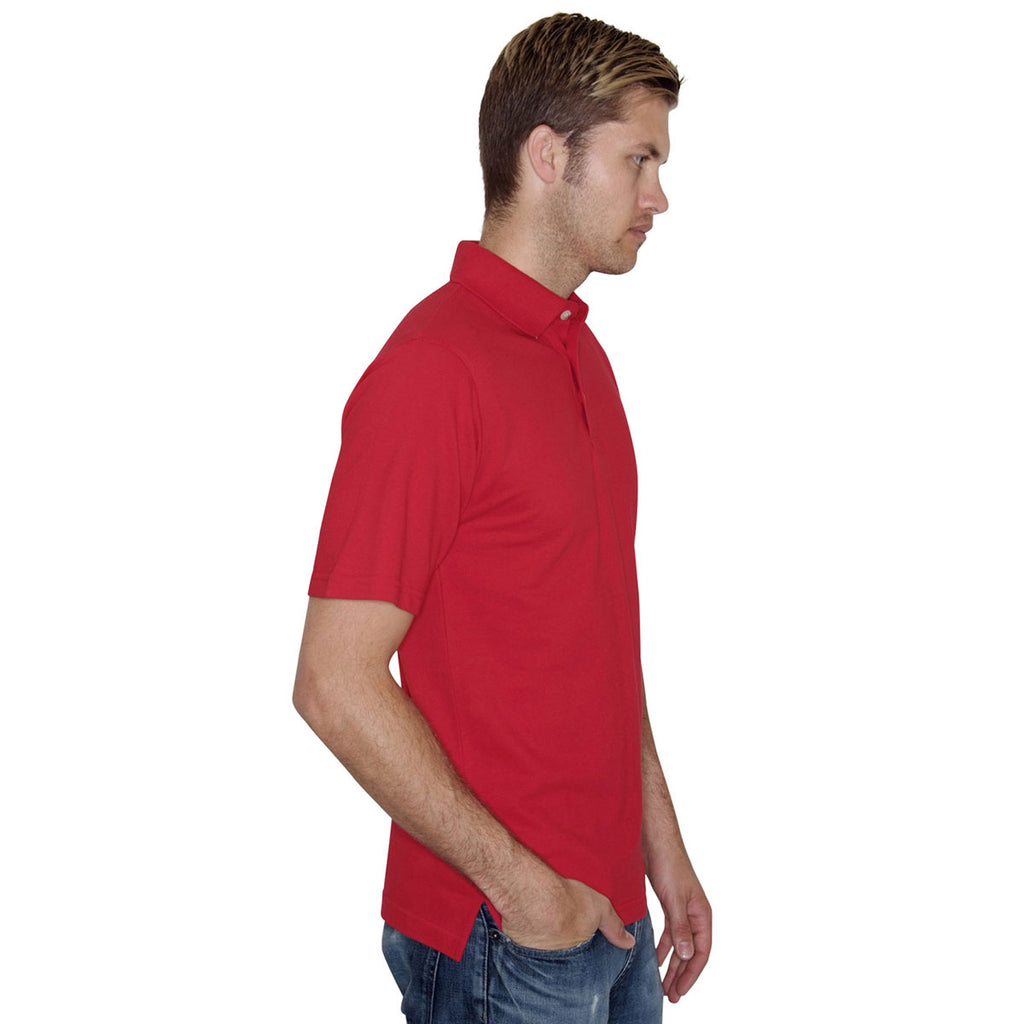 Henbury Men's Classic Red Classic Heavy Cotton Pique Polo Shirt