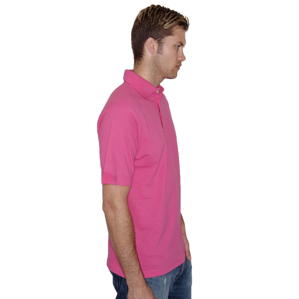 Henbury Men's Fuchsia Classic Heavy Cotton Pique Polo Shirt