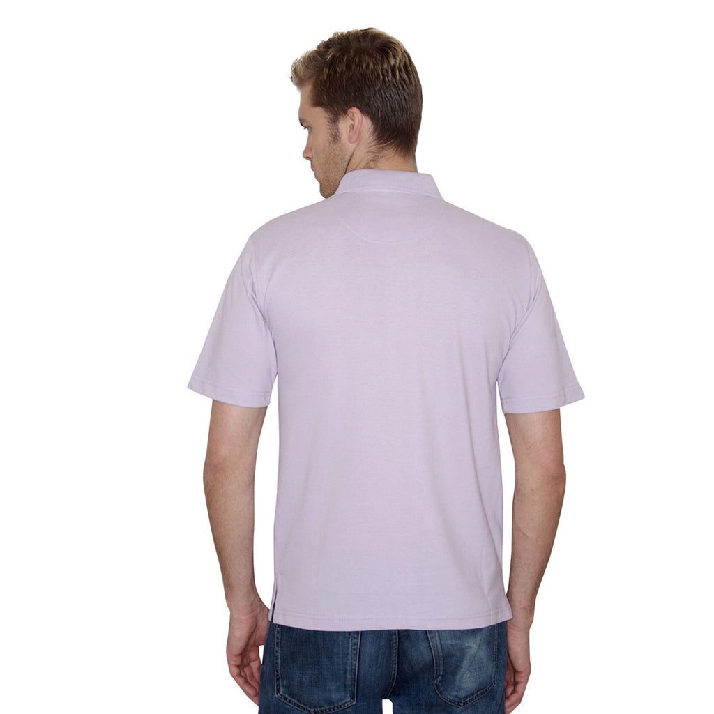 Henbury Men's Lilac Classic Heavy Cotton Pique Polo Shirt