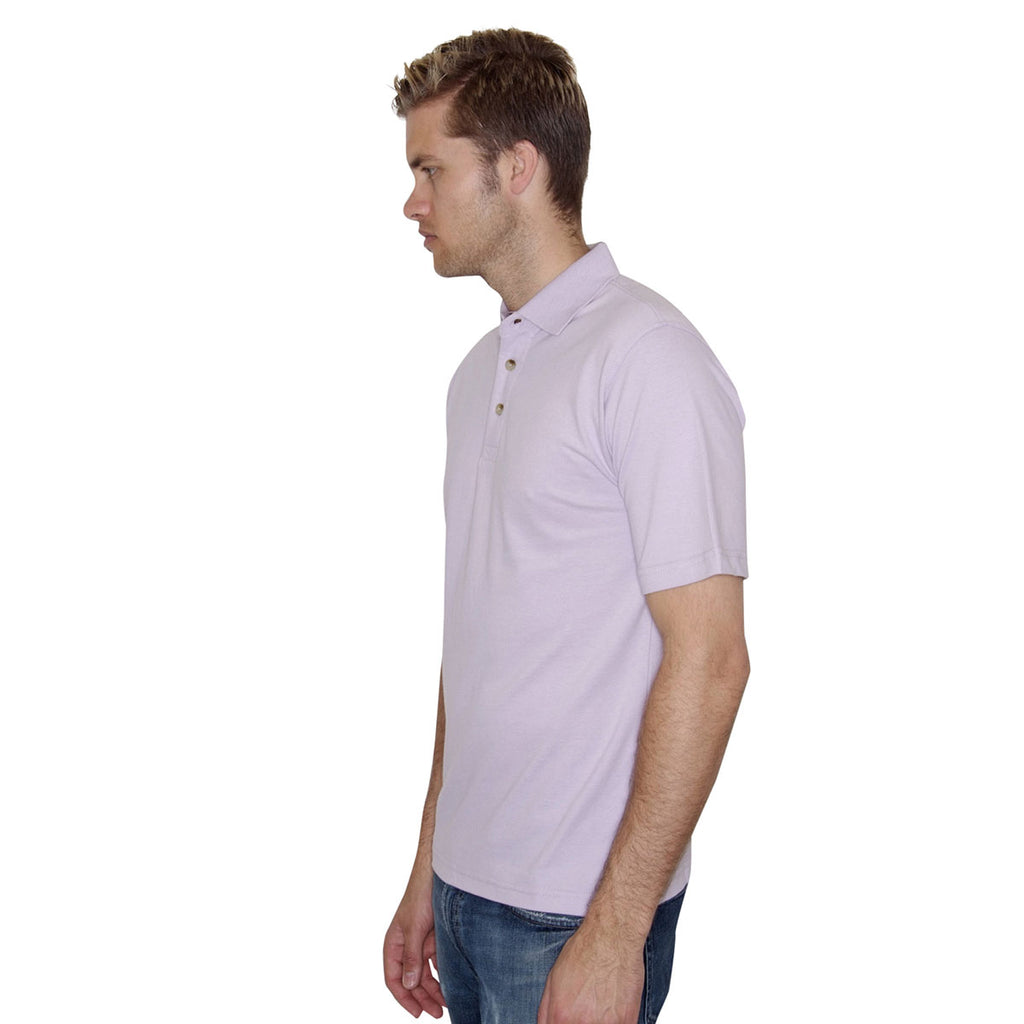 Henbury Men's Lilac Classic Heavy Cotton Pique Polo Shirt