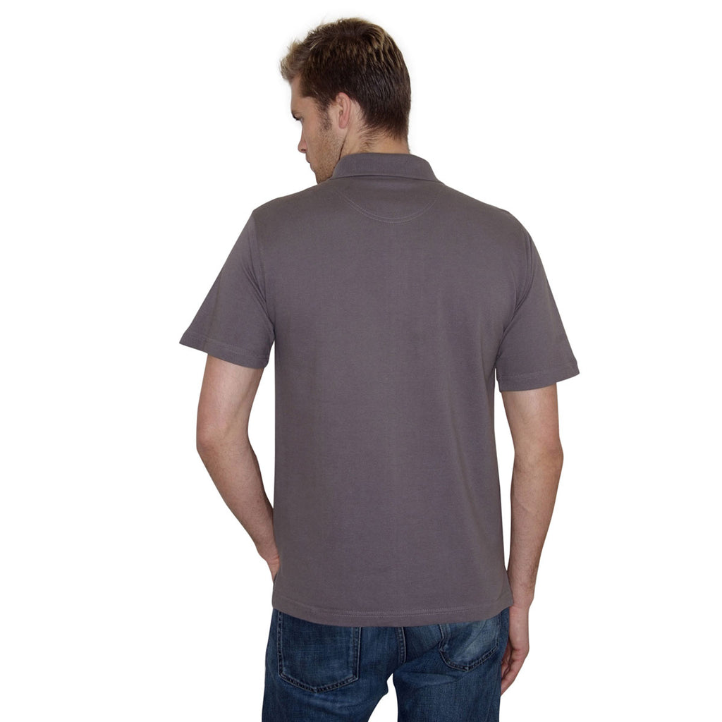 Henbury Men's Slate Classic Heavy Cotton Pique Polo Shirt