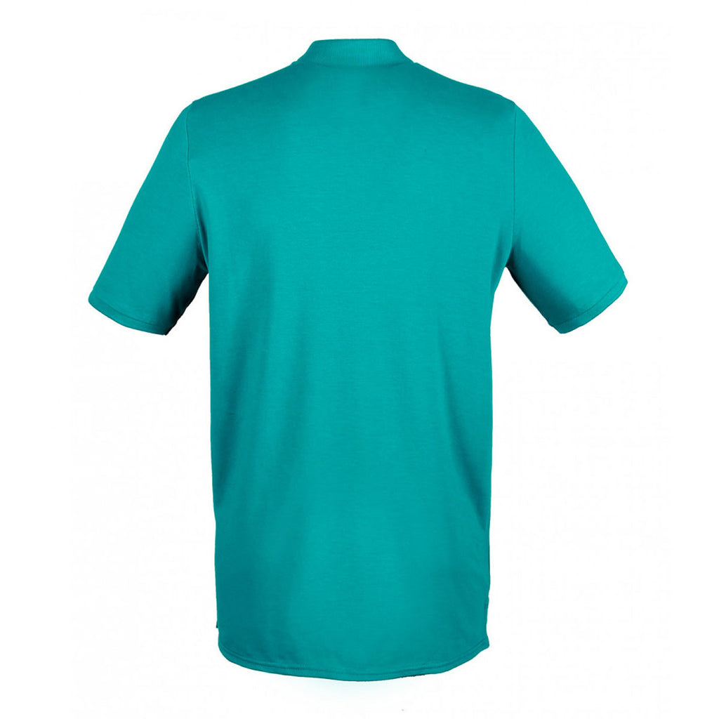 Henbury Men's Bright Jade Modern Fit Cotton Pique Polo Shirt