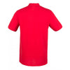 Henbury Men's Classic Red Modern Fit Cotton Pique Polo Shirt