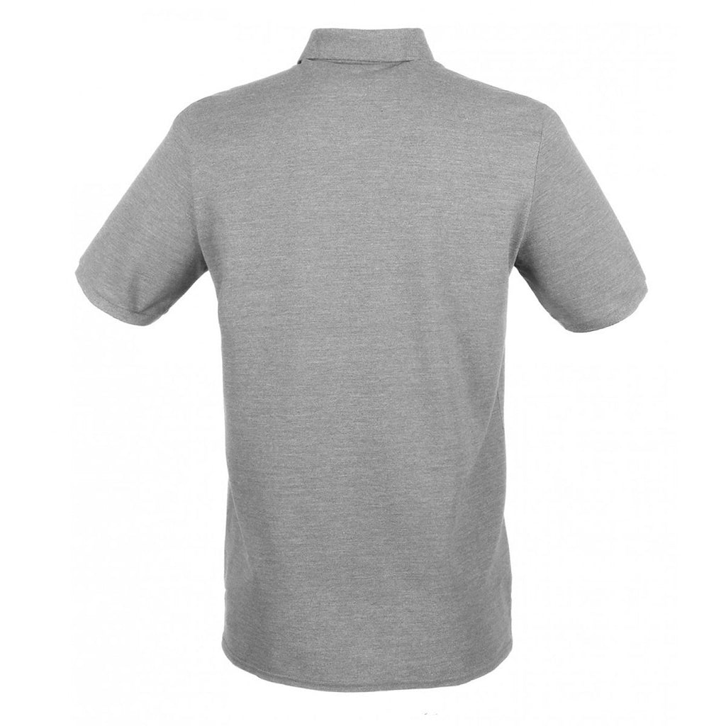 Henbury Men's Heather Modern Fit Cotton Pique Polo Shirt