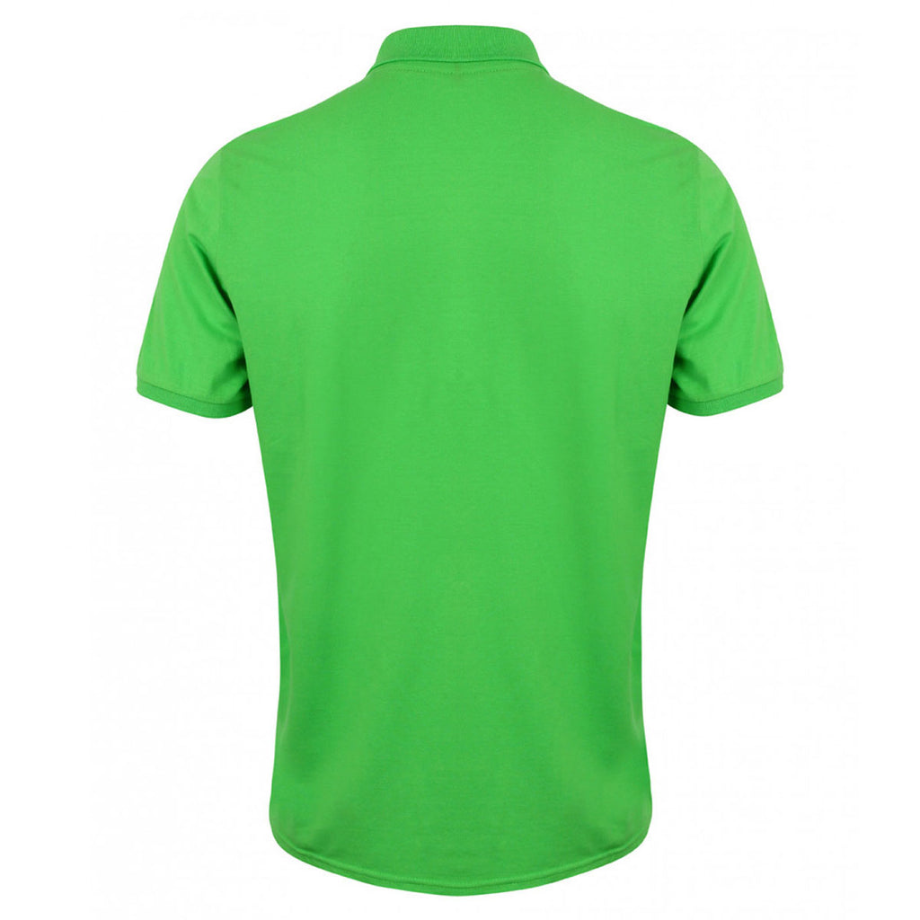 Henbury Men's Lime Modern Fit Cotton Pique Polo Shirt