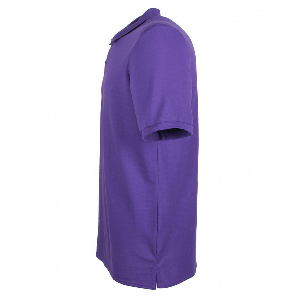 Henbury Men's Purple Modern Fit Cotton Pique Polo Shirt