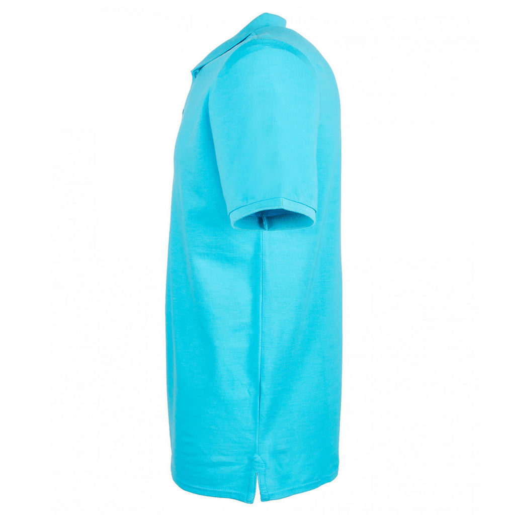 Henbury Men's Turquoise Modern Fit Cotton Pique Polo Shirt