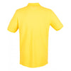 Henbury Men's Yellow Modern Fit Cotton Pique Polo Shirt