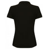 Henbury Women's Black Modern Fit Cotton Pique Polo Shirt