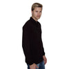 Henbury Men's Black Long Sleeve Cotton Pique Polo Shirt