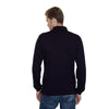 Henbury Men's Navy Long Sleeve Cotton Pique Polo Shirt