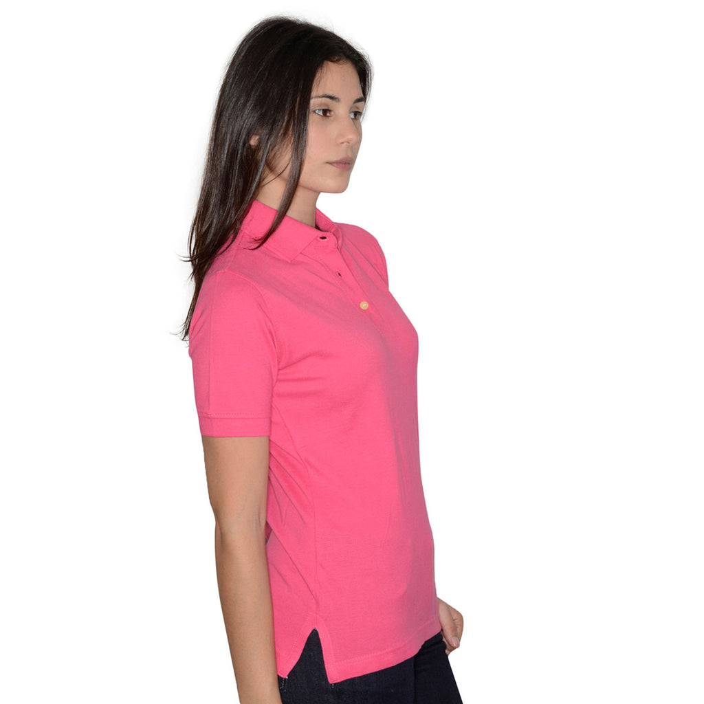 Henbury Women's Fuchsia Classic Cotton Pique Polo Shirt