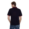 Henbury Men's Navy/Red Contrast Double Tipped Cotton Pique Polo Shirt