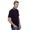 Henbury Men's Navy/White Contrast Double Tipped Cotton Pique Polo Shirt
