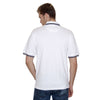 Henbury Men's White/Navy Contrast Double Tipped Cotton Pique Polo Shirt