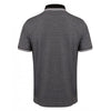 Henbury Men's Black/White Two Tone Tipped Pique Polo Shirt