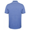 Henbury Men's Blue/White Two Tone Tipped Pique Polo Shirt