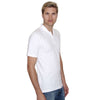 Henbury Men's White Stretch Cotton Pique Polo Shirt