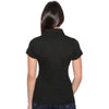 Henbury Women's Black Stretch Cotton Pique Polo Shirt