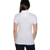 Henbury Women's White Stretch Cotton Pique Polo Shirt