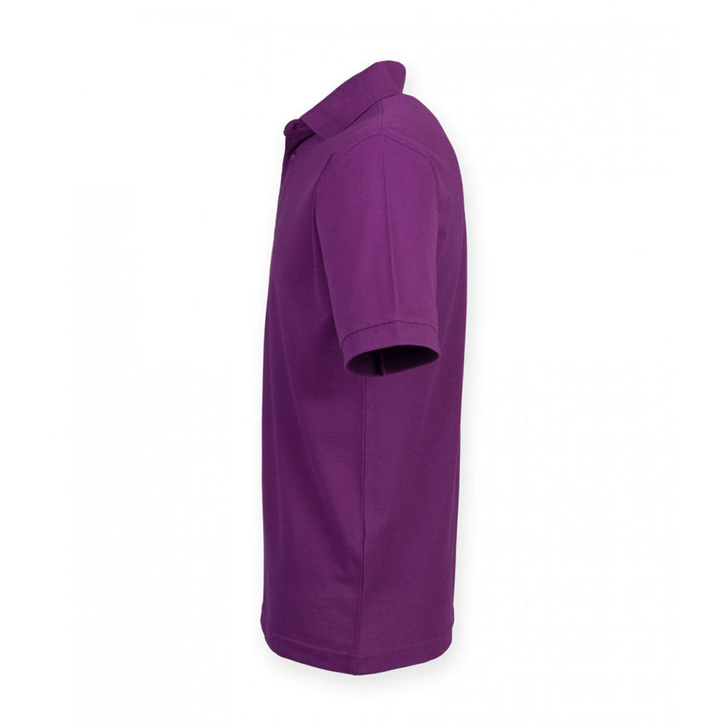 Henbury Men's Magenta Heavy Poly/Cotton Pique Polo Shirt