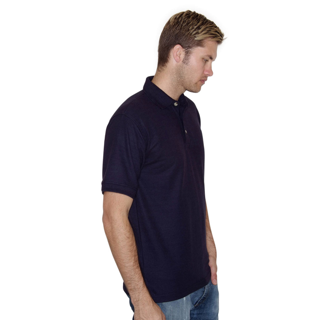 Henbury Men's Navy Ultimate Poly/Cotton Pique Polo Shirt