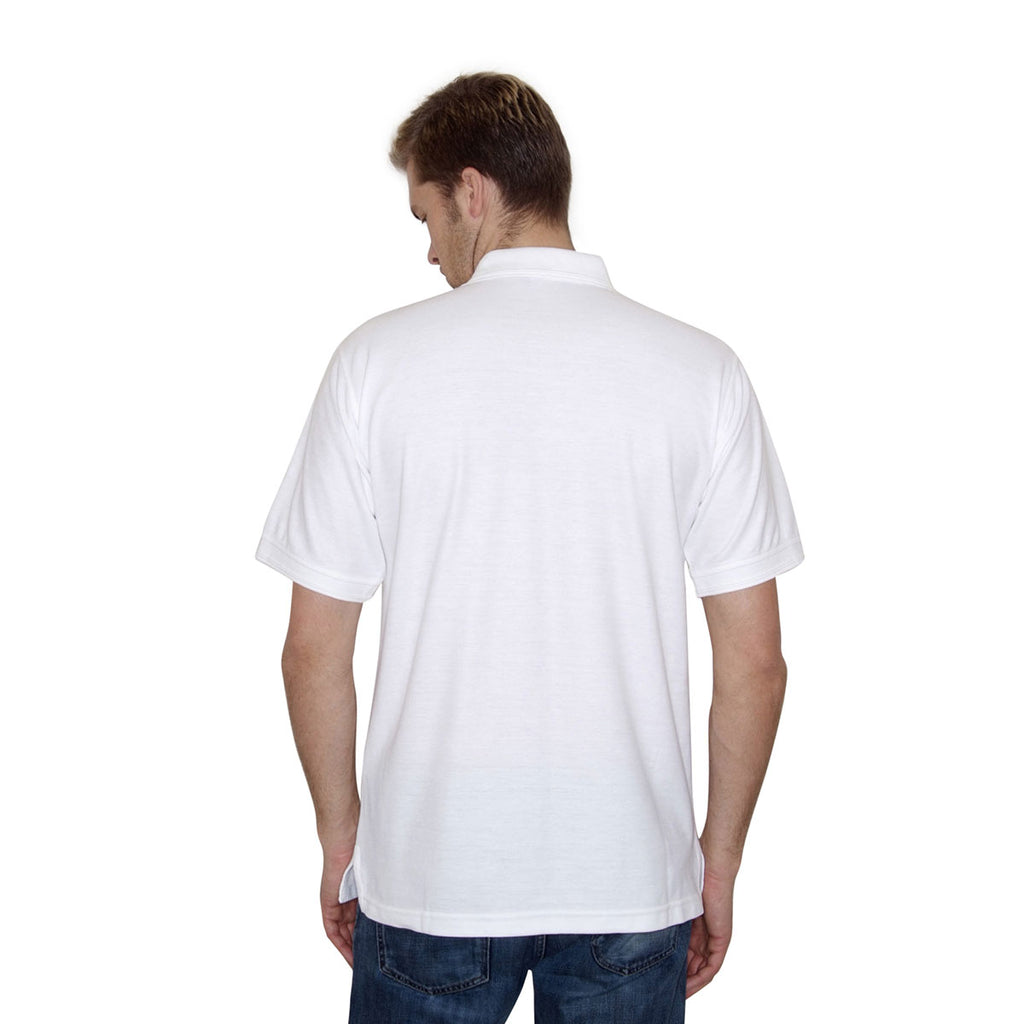 Henbury Men's White Ultimate Poly/Cotton Pique Polo Shirt
