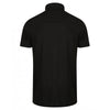Henbury Men's Black Stretch Microfine Pique Polo Shirt