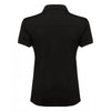 Henbury Women's Black Stretch Microfine Pique Polo Shirt