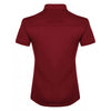 Henbury Women's Burgundy Stretch Microfine Pique Polo Shirt