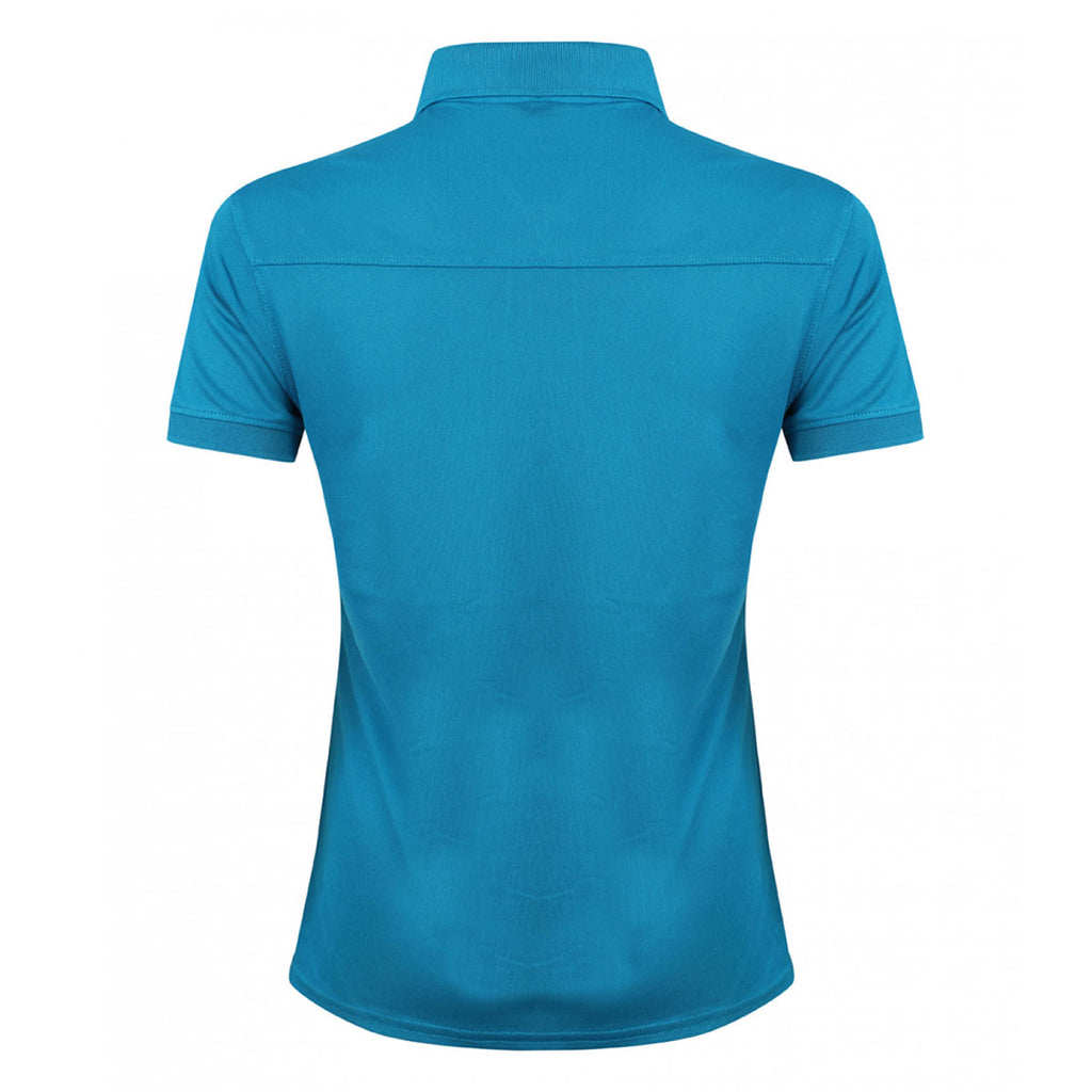 Henbury Women's Sapphire Stretch Microfine Pique Polo Shirt
