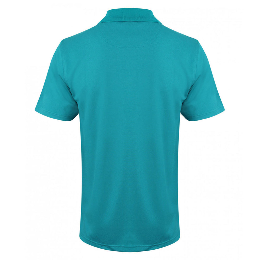Henbury Men's Bright Jade Coolplus Wicking Pique Polo Shirt