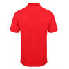 Henbury Men's Bright Red Coolplus Wicking Pique Polo Shirt