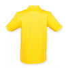 Henbury Men's Yellow Coolplus Wicking Pique Polo Shirt