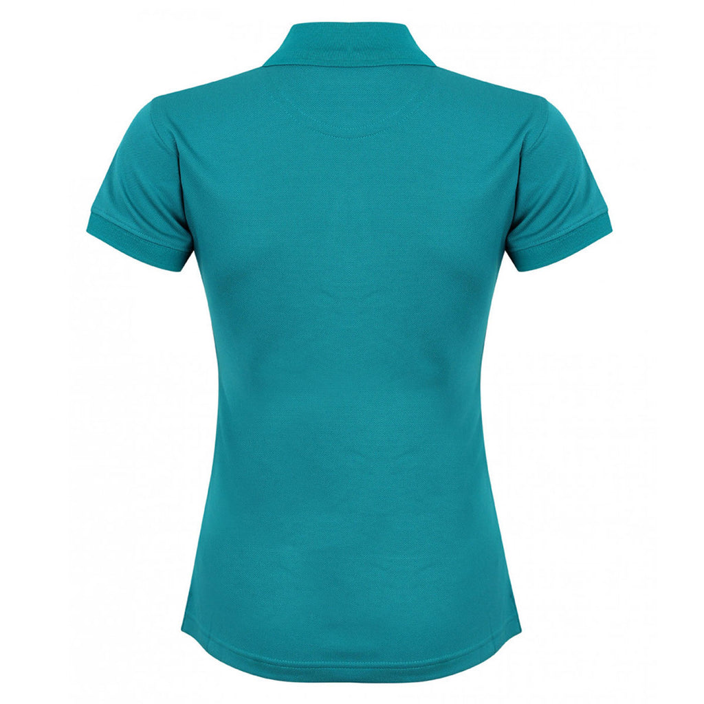 Henbury Women's Bright Jade Coolplus Wicking Pique Polo Shirt