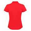 Henbury Women's Bright Red Coolplus Wicking Pique Polo Shirt