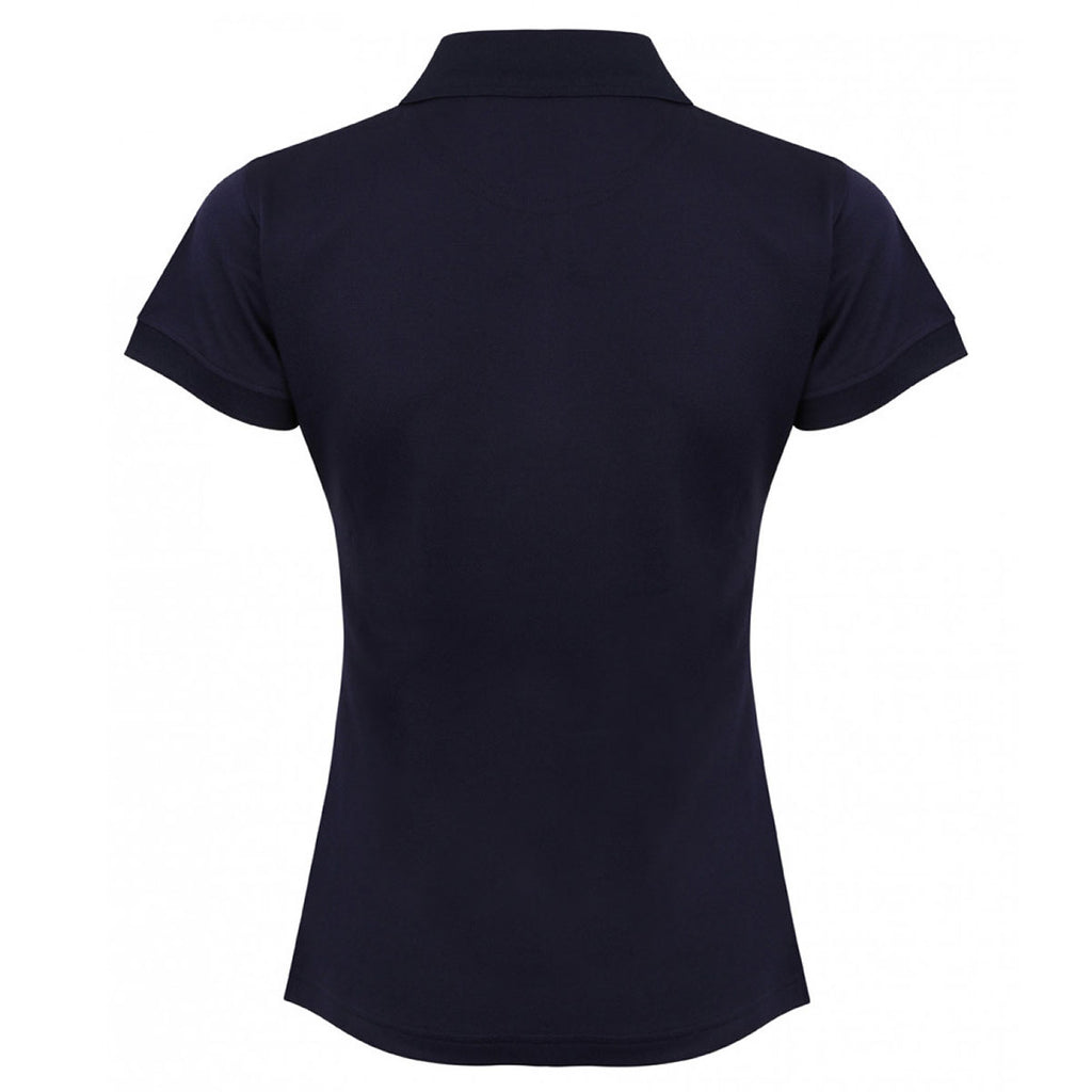 Henbury Women's Oxford Navy Coolplus Wicking Pique Polo Shirt