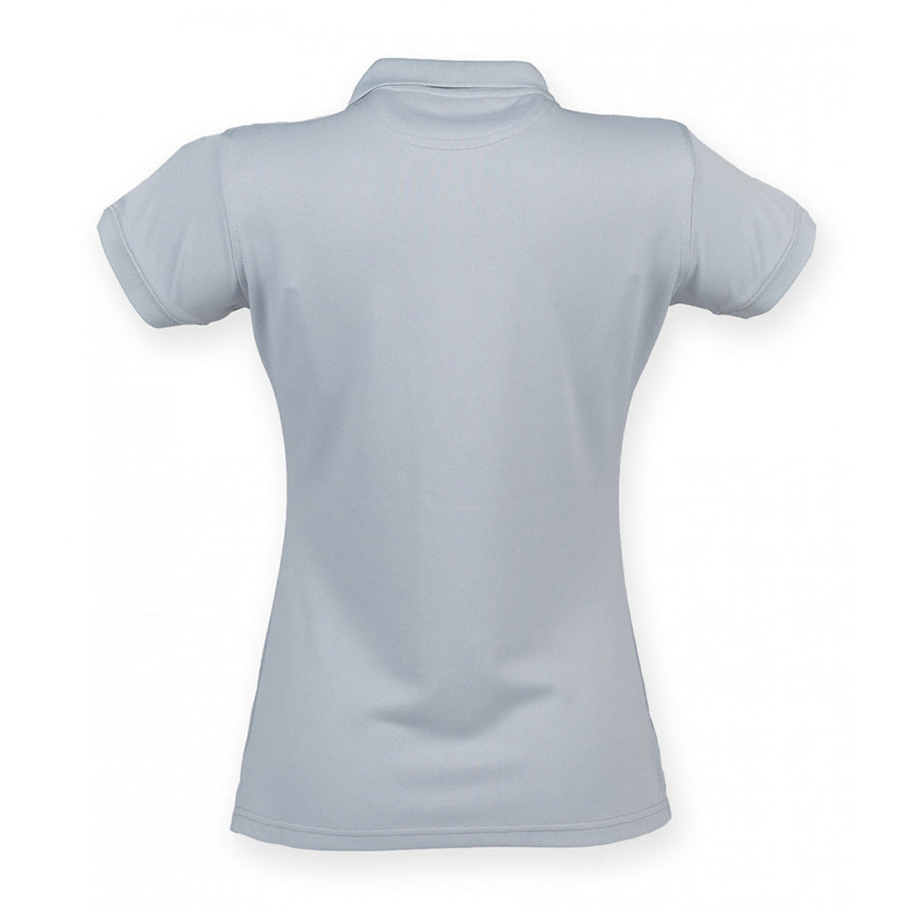 Henbury Women's Silver Coolplus Wicking Pique Polo Shirt