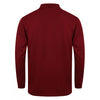 Henbury Men's Burgundy Long Sleeve Coolplus Pique Polo Shirt