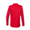 Henbury Men's Classic Red Long Sleeve Coolplus Pique Polo Shirt