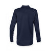 Henbury Men's Navy Long Sleeve Coolplus Pique Polo Shirt