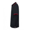 Henbury Men's Black/Red Coolplus Tipped Polo Shirt