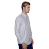 Henbury Men's Light Grey Long Sleeve Classic Oxford Shirt
