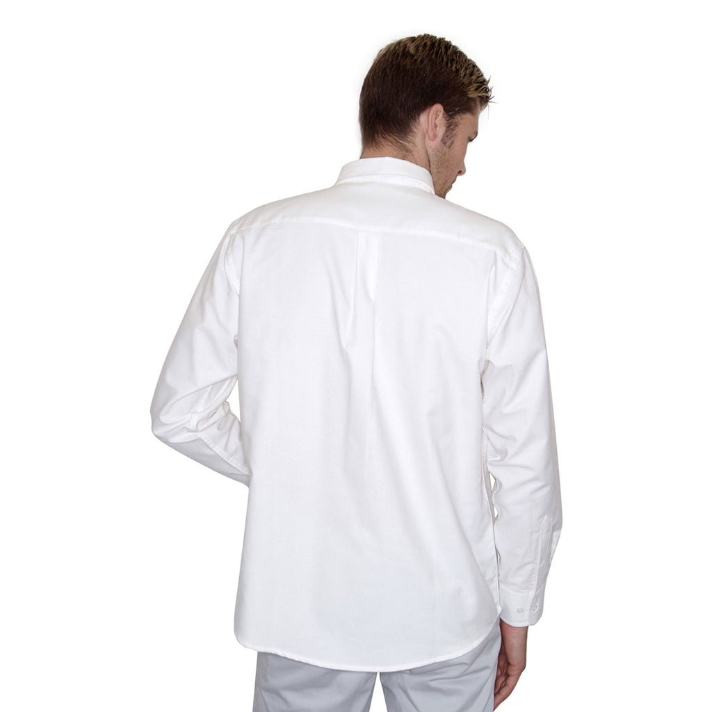 Henbury Men's White Long Sleeve Classic Oxford Shirt