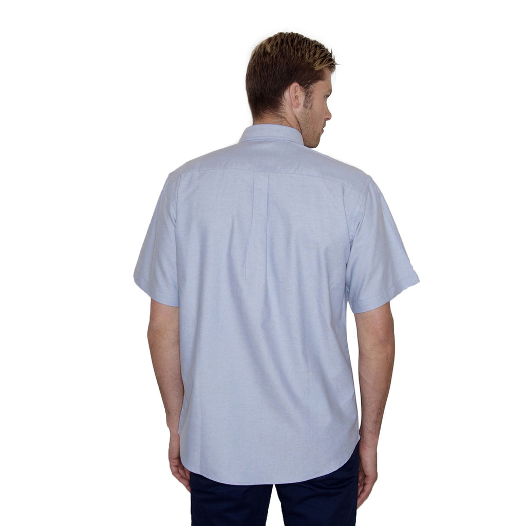 Henbury Men's Blue Short Sleeve Classic Oxford Shirt